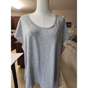 Athleta Grey Heather Tunic Top Shirt Dolman Sleeve Women's Plus Size 2X